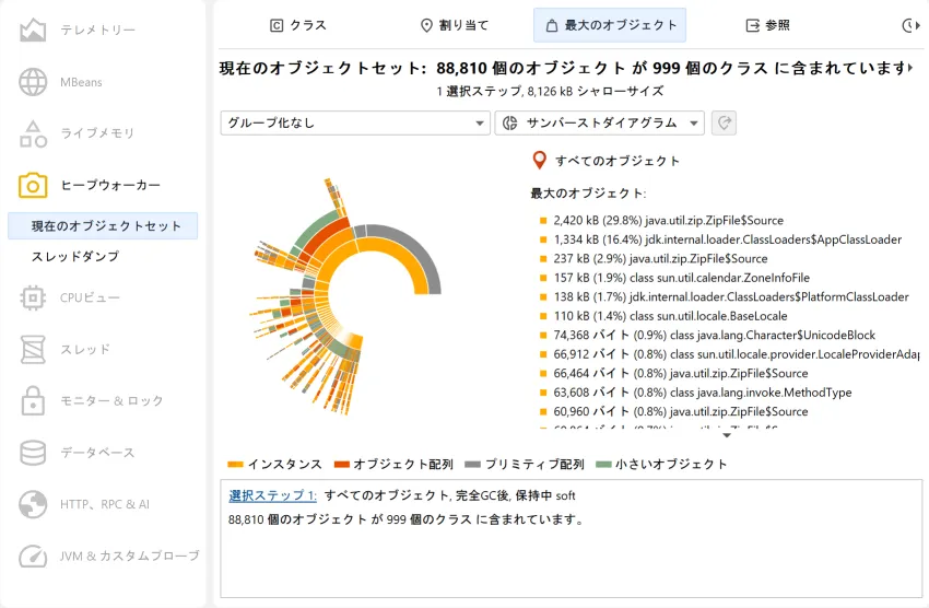 Screenshot of JProfiler